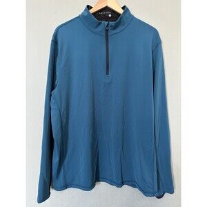 Greyson Pullover shirt Men's XL Sequoia Quarter Zip Salamander Blue Lightweight!